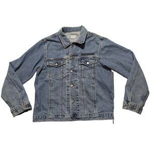 VTG Calvin Klein‎ CK Jeans - Men Large Double Stone Wash Denim Trucker Jacket